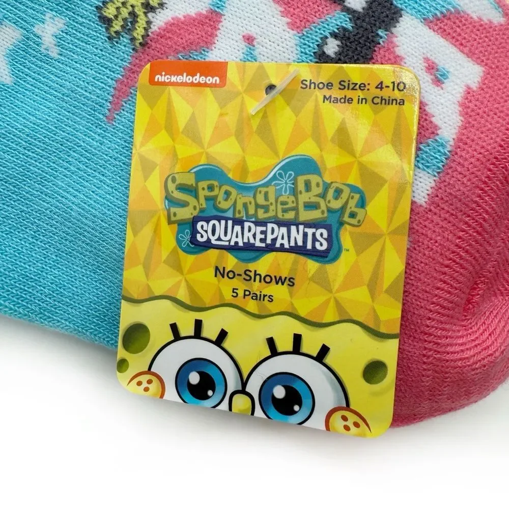 Spongebob Squarepants Womens No Show Socks Pineapple Pink Blue Fun Y2K Gift